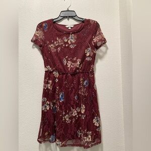 NWT Speechless Mini Dress (color in Wine)